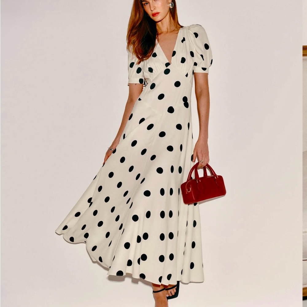 Reformation Cream A-line Maxi Dress